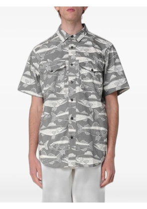Filson Twin Lakes fish-print short-sleeve shirt - Grey