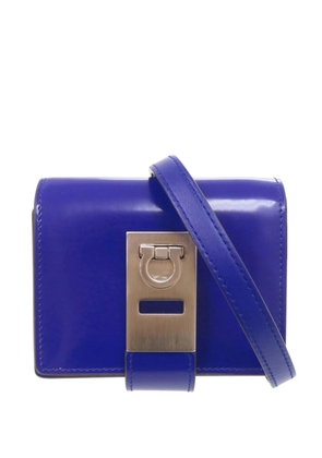 Ferragamo Pre-Owned 2000-2026 Leather Twin Gancio Lock crossbody bag - Blue