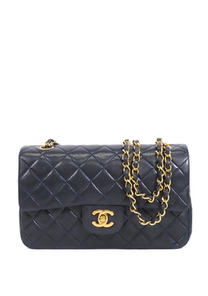 CHANEL Pre-Owned 1989-1991 Small Classic Lambskin Double Flap shoulder bag - Blue
