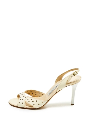 Jimmy Choo Pre-Owned studded slingback sandals - Neutrals