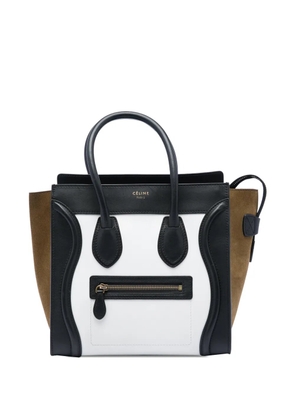 Celine Pre-Owned 2021 Micro Tricolor Calfskin and Suede Luggage tote bag - Multicolour