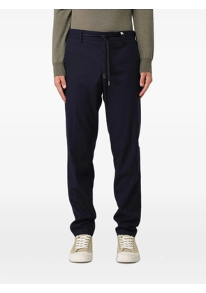 Myths drawstring contrast-stitch trousers - Blue