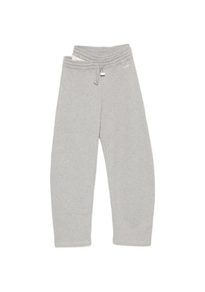 The Attico layered-waistband drawstring track pants - Grey