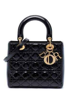 Christian Dior Pre-Owned 2012 Medium Patent Cannage Lady Dior satchel - Black