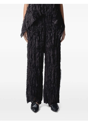 Muller Of Yoshiokubo Ruffle panelled trousers - Black