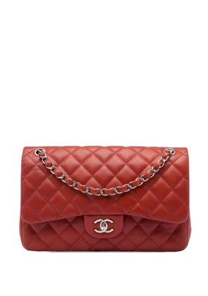 CHANEL Pre-Owned 2010-2011 Jumbo Classic Caviar Double Flap shoulder bag - Red