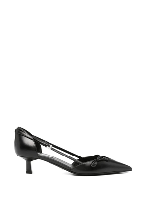 Prada Open-side leather pumps - Black