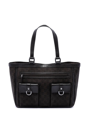 Gucci Pre-Owned 2016-2026 GG Denim Abbey D Ring Pocket tote bag - Brown
