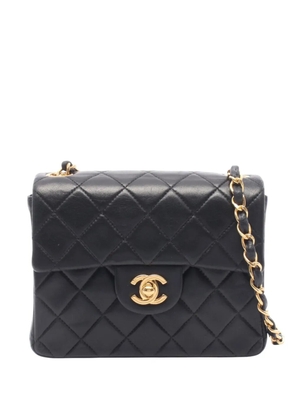 CHANEL Pre-Owned 2002-2003 Mini Square Classic Lambskin Single Flap crossbody bag - Black