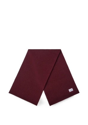 C.P. Company ribbed-knit logo-patch scarf - Red
