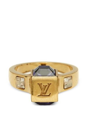 Louis Vuitton Pre-Owned Gamble crystal ring - Gold