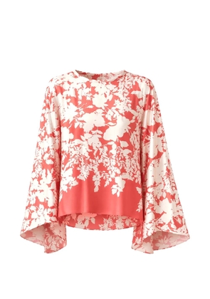 Agnona floral-print silk blouse - Red