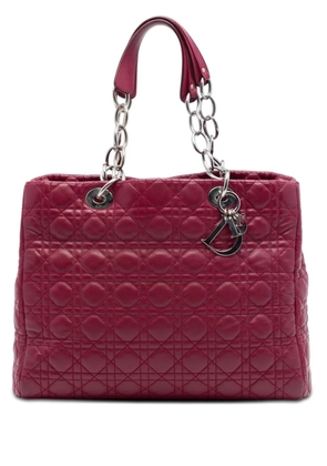 Christian Dior Pre-Owned 2011 Large Lambskin Cannage Lady Dior Soft Shopping tote bag - Red