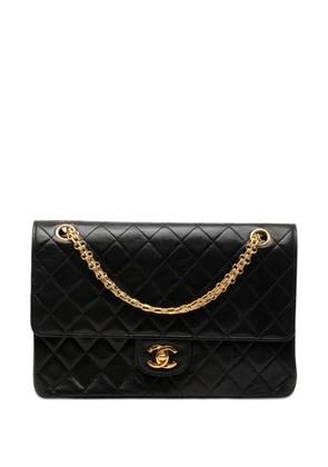 CHANEL Pre-Owned 2003-2004 Medium CC Quilted Lambskin Bijoux Chain Double Flap shoulder bag - Black
