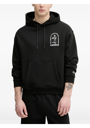 Lacoste graphic-print hoodie - Black