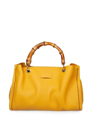 VISONA` Posillipo bamboo-handle tote bag - Yellow