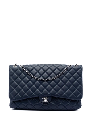 CHANEL Pre-Owned 2014 Maxi CC Quilted Lambskin 3 Compartment Flap shoulder bag - Blue