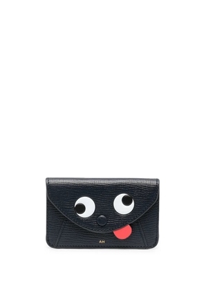 Anya Hindmarch graphic-print leather purse - Black