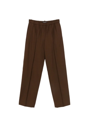 Fabiana Filippi elasticated-waist pressed-crease trousers - Brown