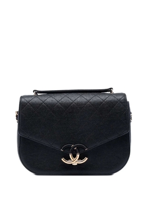 CHANEL Pre-Owned 2016-2017 Paris Cuba Medium Quilted Caviar Thread Around Flap crossbody bag - Black