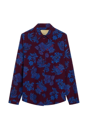 MOMONÌ Meudon floral-print silk shirt - Purple