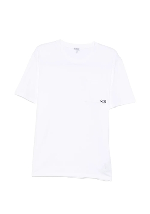 LOEWE Anagram-embroidered pocket T-shirt - White