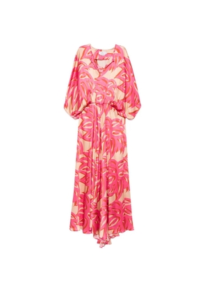 Themis Z Ismene abstract-print V-neck maxi dress - Pink