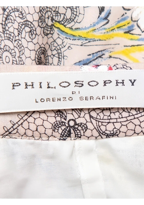Philosophy Di Lorenzo Serafini floral ruffle skirt - Neutrals