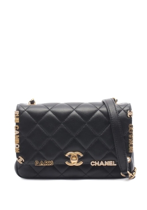 CHANEL Pre-Owned 2021-2026 Quilted Lambskin Paris Monaco Flap crossbody bag - Black