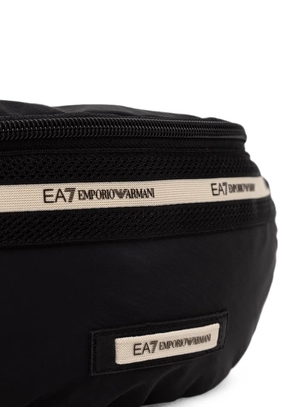Ea7 Emporio Armani logo-tape belt bag - Black