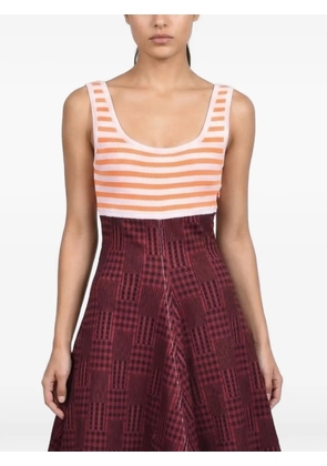 Marni striped sleeveless mini dress - Red