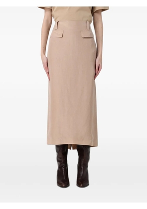 Fabiana Filippi belt-loop flap-detail midi skirt - Neutrals