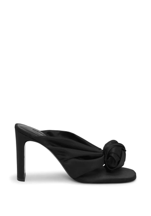 ROTATE BIRGER CHRISTENSEN square-toe satin sandals - Black