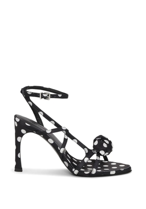 ROTATE BIRGER CHRISTENSEN polka dot satin sandals - Black