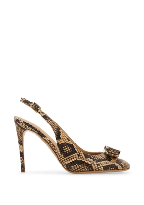 Ferragamo Vara bow slingback - Neutrals