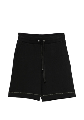Moschino logo-embroidery track shorts - Black