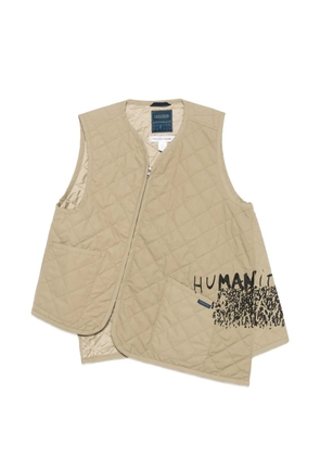 Comme Des Garçons Shirt quilted asymmetric gilet - Neutrals