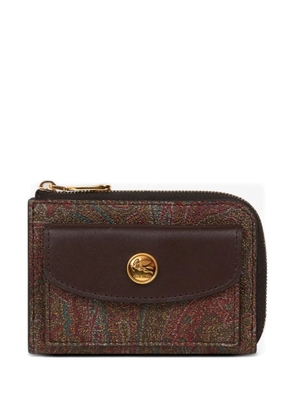 ETRO Arnica paisley-print coin purse - Brown
