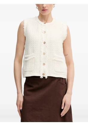 Pedro Del Hierro textured knit vest - White
