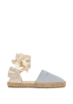 Love Moschino logo-detailed tie-fastening espadrilles - Blue