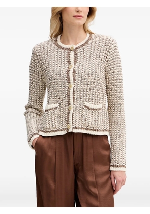 Pedro Del Hierro textured-knit button-up cardigan - Neutrals