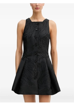 Stine Goya jacquard button-up mini dress - Black