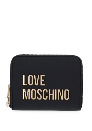 Love Moschino logo-plaque wallet - Black