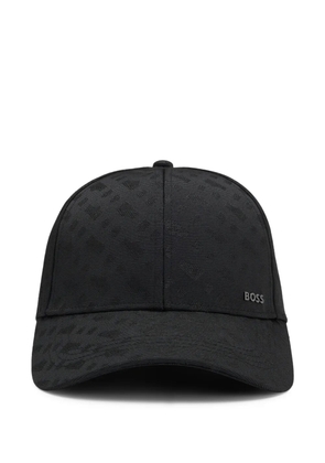 BOSS monogram jacquard baseball cap - Black