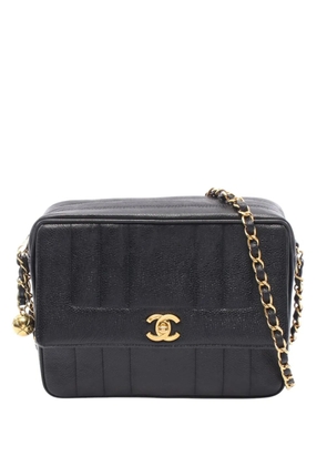 CHANEL Pre-Owned 1994-1996 Quilted Caviar Mademoiselle Coco Ball Camera Bag crossbody bag - Black
