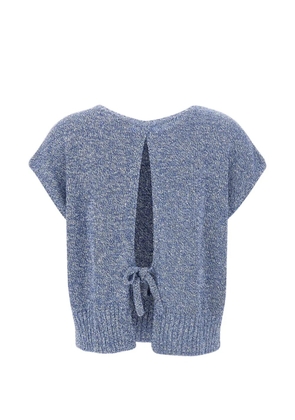 Kangra sequin-embellished open-back sweater - Blue