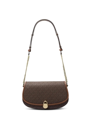 Michael Kors medium Mila logo-print shoulder bag - Brown
