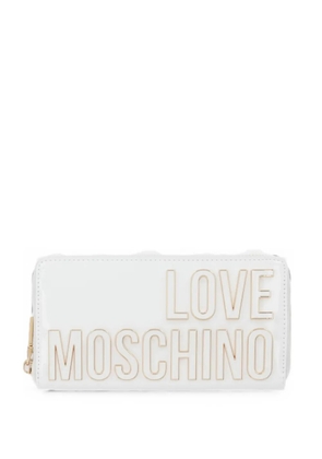 Love Moschino logo-lettering zip-around wallet - White