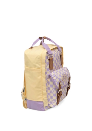 Doughnut mini Macaroon Kaleido checked backpack - Yellow