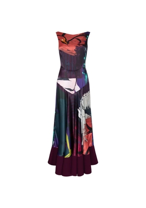 Roksanda Munir Iris Leda-print maxi dress - Purple